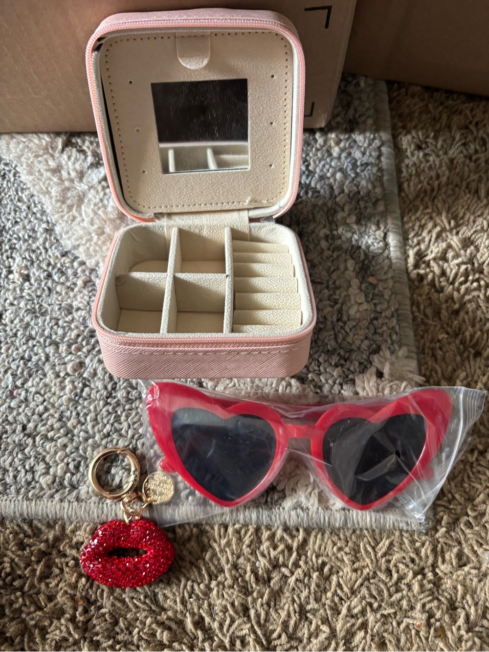 Heart-Shaped Red Sunglasses for Women